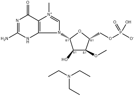 5'-Guanylic acid, 7-methyl-3'-O-methyl-, inner salt, compd. with N,N-diethylethanamine (1:1)|