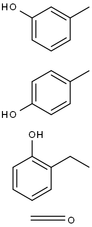 FORMALDEHYDE, POLYMER WITH 2-ETHYLPHENOL, 3-METHYLPHENOL AND 4-METHYLPHENOL) 结构式