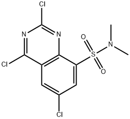2,4,6-trichloro-quinazoline-8-sulfonic acid dimethylamide Struktur