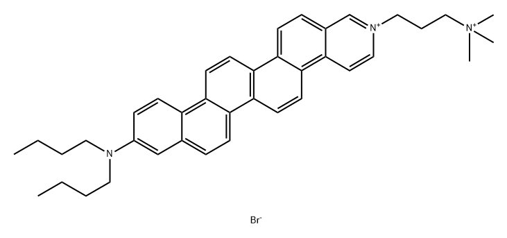 10-(Dibutylamino)-2-[3-(trimethylammonio)propyl]-chryseno[2,1-f]isoquinolinium Bromide (1:2) 结构式