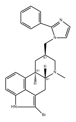 2-Bromo-6-methyl-8β-[(2-phenyl-1H-imidazol-1-yl)methyl]ergoline 结构式