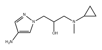 1-(4-Amino-1h-pyrazol-1-yl)-3-(cyclopropyl(methyl)amino)propan-2-ol Struktur