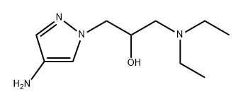 1-(4-氨基-1H-吡唑-1-基)-3-(二乙基氨基)丙烷-2-醇,1152896-69-9,结构式