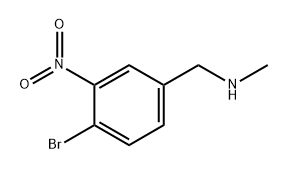 1-(4-bromo-3-nitrophenyl)-N-methylmethanamine 化学構造式