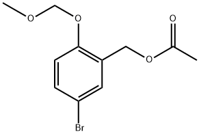 Benzenemethanol, 5-bromo-2-(methoxymethoxy)-, 1-acetate Struktur