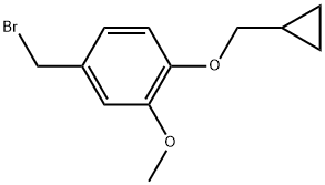 4-(Bromomethyl)-1-(cyclopropylmethoxy)-2-methoxybenzene 结构式