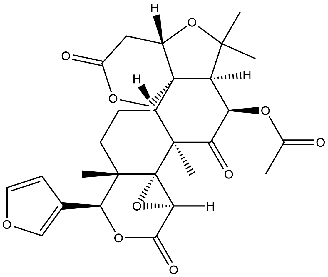 11H,13H-Oxireno[d]pyrano[4',3':3,3a]isobenzofuro[5,4-f][2]benzopyran-4,6,13(2H,5aH)-trione, 3-(acetyloxy)-8-(3-furanyl)decahydro-2,2,4a,8a-tetramethyl-, [2aR-(2aα,3β,4aα,4bR*,5aβ,8β,8aβ,10aβ,10bR*,14aβ)]- (9CI)