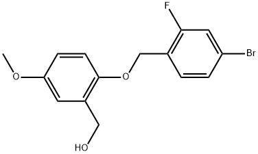 Benzenemethanol, 2-[(4-bromo-2-fluorophenyl)methoxy]-5-methoxy-,1155043-96-1,结构式