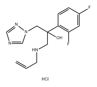 1H-1,2,4-Triazole-1-ethanol, α-(2,4-difluorophenyl)-α-[(2-propen-1-ylamino)methyl]-, hydrochloride (1:1),1155360-98-7,结构式