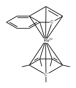 indene, 1,2,3,4,5-pentamethylcyclopentane, ruthenium Structure