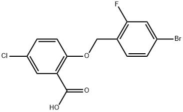 2-[(4-Bromo-2-fluorophenyl)methoxy]-5-chlorobenzoic acid 结构式