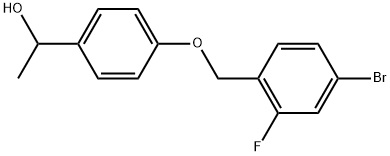 4-[(4-Bromo-2-fluorophenyl)methoxy]-α-methylbenzenemethanol 结构式