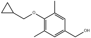 (4-(cyclopropylmethoxy)-3-ethyl-5-methylphenyl)methanol 化学構造式
