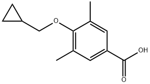 4-(cyclopropylmethoxy)-3-ethyl-5-methylbenzoic acid 结构式