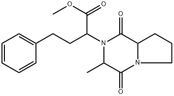 Pyrrolo[1,2-a]pyrazine-2(1H)-acetic acid, hexahydro-3-methyl-1,4-dioxo-α-(2-phenylethyl)-, methyl ester, [3S-[2(R*),3α,8β]]- (9CI) Struktur