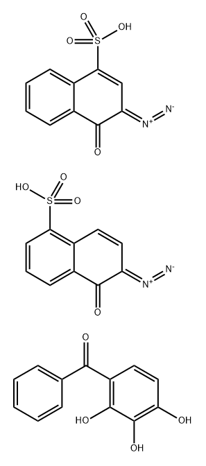 3-Diazo-3,4-dihydro-4-oxo-1-naphthalenesulfonic acid ester with phenyl(2,3,4-trihydroxyphenyl)methanone 6-diazo-5,6-dihydro-5-oxo-1-naphthalenesulfonate 结构式