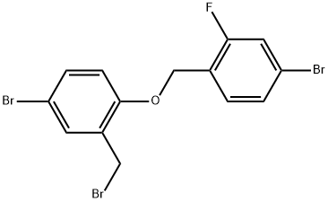 4-Bromo-1-[[4-bromo-2-(bromomethyl)phenoxy]methyl]-2-fluorobenzene,1156853-20-1,结构式