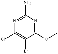 5-溴-4-氯-6-甲氧基嘧啶-2-胺 结构式