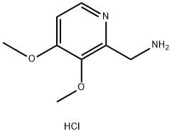 1-(3,4-二甲氧基吡啶-2-基)甲胺二盐酸盐 结构式