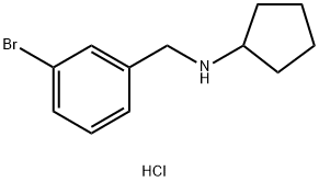 3-Bromo-n-cyclopentyl-benzenemethanamine hydrochloride 结构式