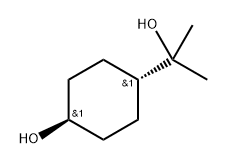 trans-4-Hydroxy-α,α-dimethylcyclohexanemethanol Struktur