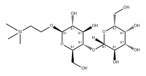 2-(トリメチルシリル)エチル 4-O-Β-D-ガラクトピラノシル-Β-D-グルコピラノシド 化学構造式