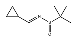 (E)-N-(环丙基亚甲基)-2-甲基丙烷-2-亚磺酰胺, 1160756-78-4, 结构式