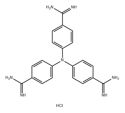 Benzamidine, 4,4',4''-nitrilotri-, trihydrochloride (6CI)|4,4',4''-次氮基三苯甲脒三盐酸盐