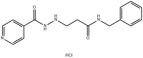 1161-03-1 4-Pyridinecarboxylic acid, 2-[3-oxo-3-[(phenylmethyl)amino]propyl]hydrazide, hydrochloride (1:1)