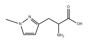 (S)-2-氨基-3-(1-甲基-1H-吡唑-3-基)丙酸,1161002-10-3,结构式