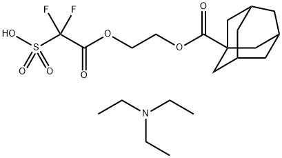 Tricyclo[3.3.1.13,7]decane-1-carboxylic acid, 2-[(2,2-difluoro-2-sulfoacetyl)oxy]ethyl ester, compd. with N,N-diethylethanamine (1:1) Structure