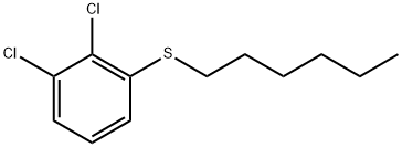 1,2-Dichloro-3-(hexylthio)benzene Struktur