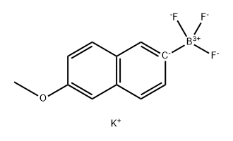 6-甲氧基-2-萘三氟硼酸钾 结构式