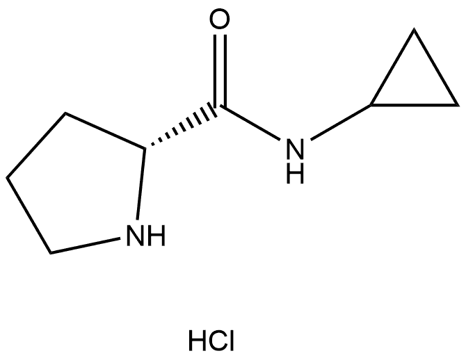 (R)-pyrrolidine-2-carboxylic acid cyclopropylamide hydrochloride 结构式