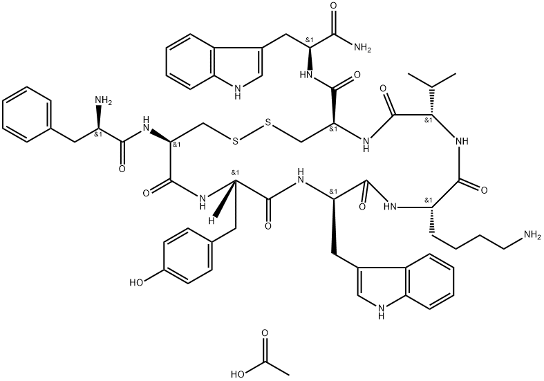 醋酸伐普肽, 116430-60-5, 结构式