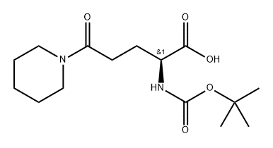 BOC-GLU(PIP)-OH 结构式