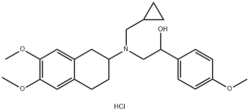 116680-65-0 Benzenemethanol, α-[[(cyclopropylmethyl)(1,2,3,4-tetrahydro-6,7-dimethoxy-2-naphthalenyl)amino]methyl]-4-methoxy-, hydrochloride (1:1)