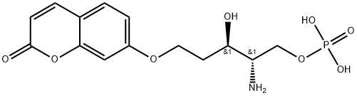 D-erythro-Pentitol, 2-amino-2,4-dideoxy-5-O-(2-oxo-2H-1-benzopyran-7-yl)-, 1-(dihydrogen phosphate),1166838-84-1,结构式