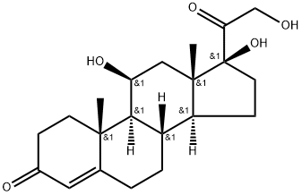 Pregn-4-ene-3,20-dione, 11,17,21-trihydroxy-, (11β,17α)- (9CI) Struktur