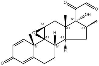 2-[(1S,2S,10S,11S,13R,14R,15S,17S)-14-hydroxy-2,13,15-trimethyl-5-oxo-18-oxapentacyclo[8.8.0.01,17.02,7.011,15]octadeca-3,6-dien-14-yl]-2-oxoacetaldehyde Struktur
