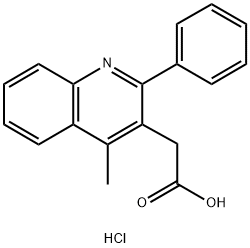 2-(4-甲基-2-苯基喹啉-3-基)乙酸盐酸盐, 1170229-53-4, 结构式