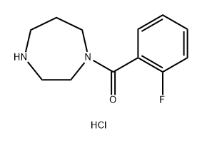 Methanone, (2-fluorophenyl)(hexahydro-1H-1,4-diazepin-1-yl)-, hydrochloride (1:1) 化学構造式