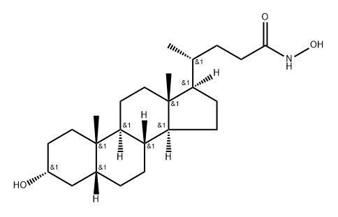 Cholan-24-amide, N,3-dihydroxy-, (3α,5β)- 结构式