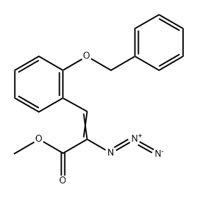 2-Propenoic acid, 2-azido-3-[2-(phenylmethoxy)phenyl]-, methyl ester Structure