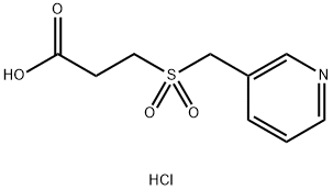 3-((吡啶-3-基甲基)磺酰基)丙酸盐酸盐,1171755-83-1,结构式