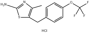 4-Methyl-5-{[4-(trifluoromethoxy)phenyl]methyl}-1,3-thiazol-2-amine Hydrochloride Structure