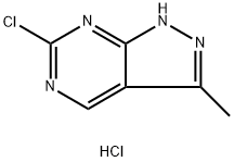 1H-Pyrazolo[3,4-d]pyrimidine, 6-chloro-3-methyl-, hydrochloride (1:1) 结构式