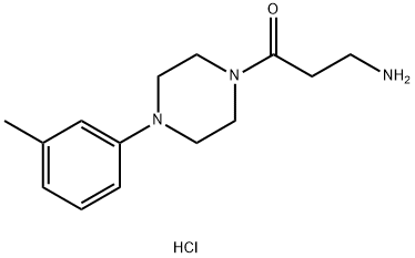 3-amino-1-[4-(3-methylphenyl)piperazin-1-yl]propan-1-one hydrochloride Structure