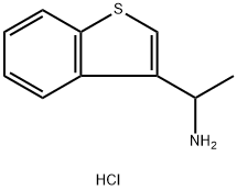 1-(1-benzothiophen-3-yl)ethan-1-amine hydrochloride 化学構造式
