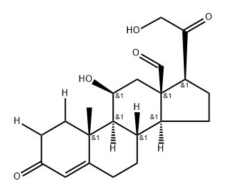 Aldosterone-1,2-3H,1173-06-4,结构式